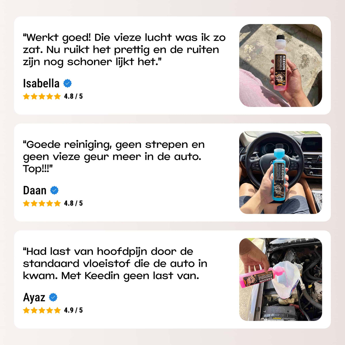 Ruitenvloeistof met Geur
